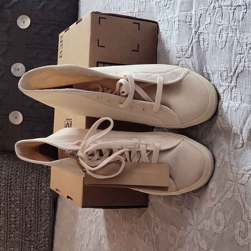Superga organic cotton natural color high-top sneakers - Picture 2 of 7